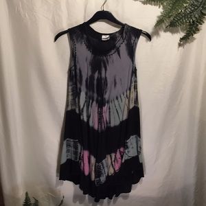 Tie dye flowing dress